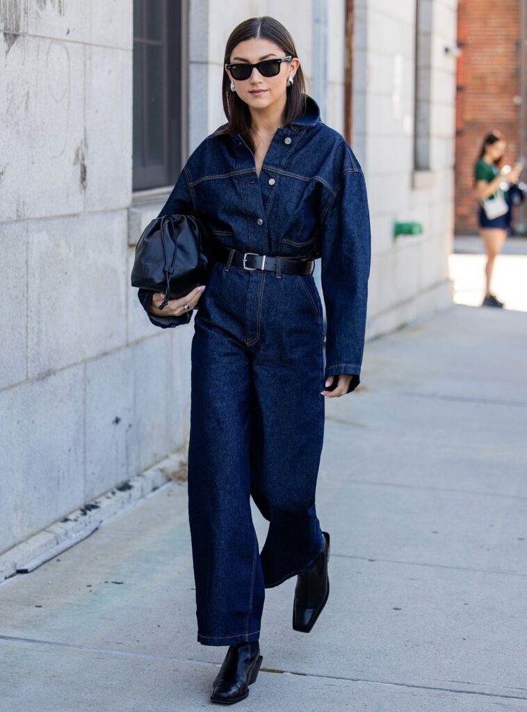 look all denim com jeans azul indigo