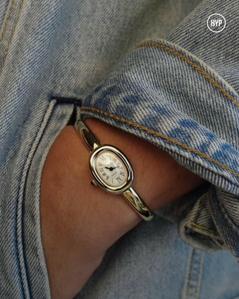 Relógios slim watches com pulseira de metal 