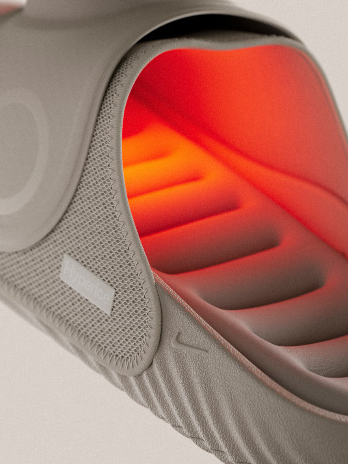 Nike lança chinelo inteligente com calor e massagem