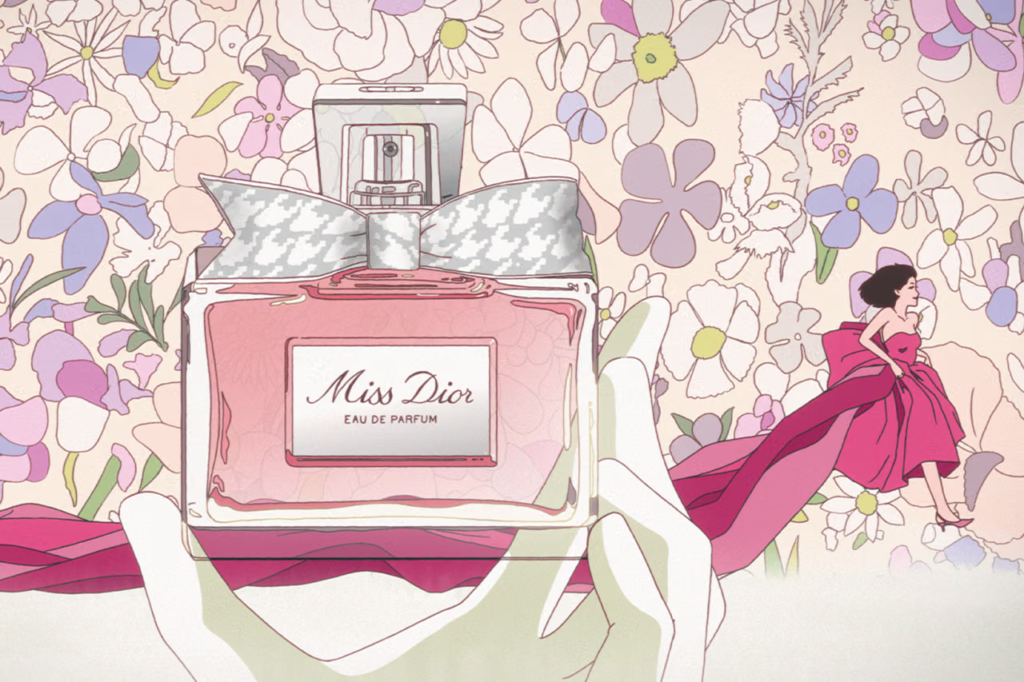 Nova campanha da Miss Dior em animação