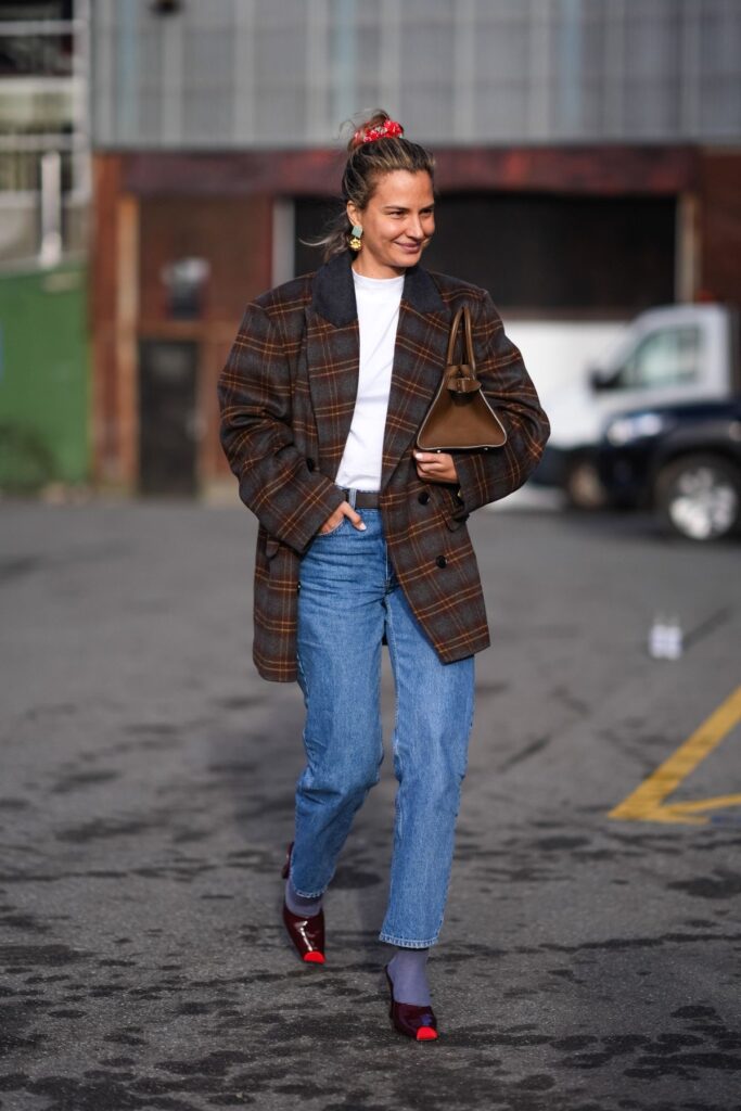 Calça mom Jeans look anos 80