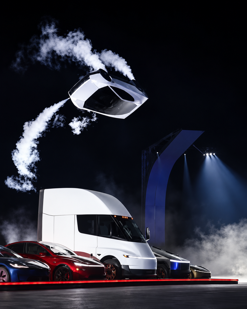 Tesla revela seu novo carro voador