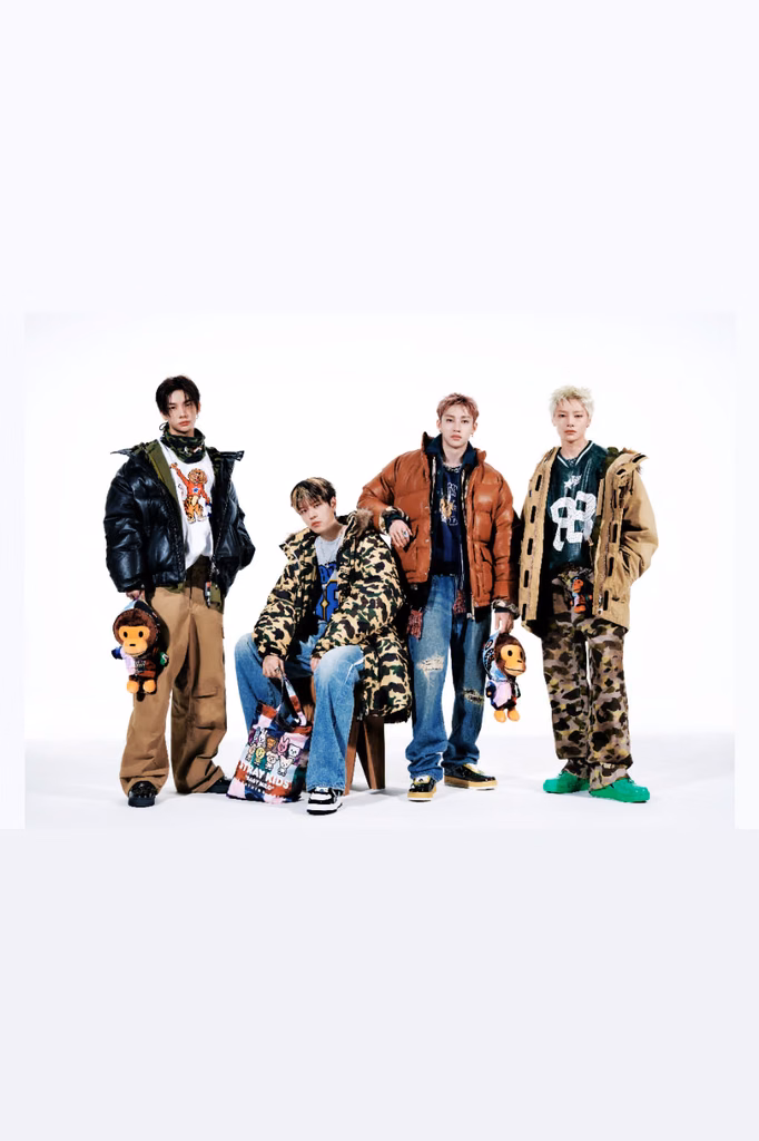 BAPE x Stray Kids traz itens colecionáveis para os fãs
